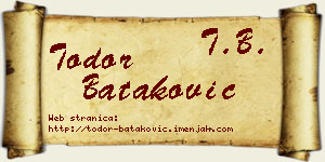 Todor Bataković vizit kartica